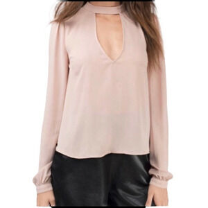 Tobi Blush Open Back Blouse Size M